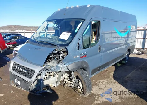 2021 Ram Promaster 3500 Cargo Van High Roof 159 Wb Ext z USA, uszkodzony, nr VIN 3C6MRVJG7ME586801